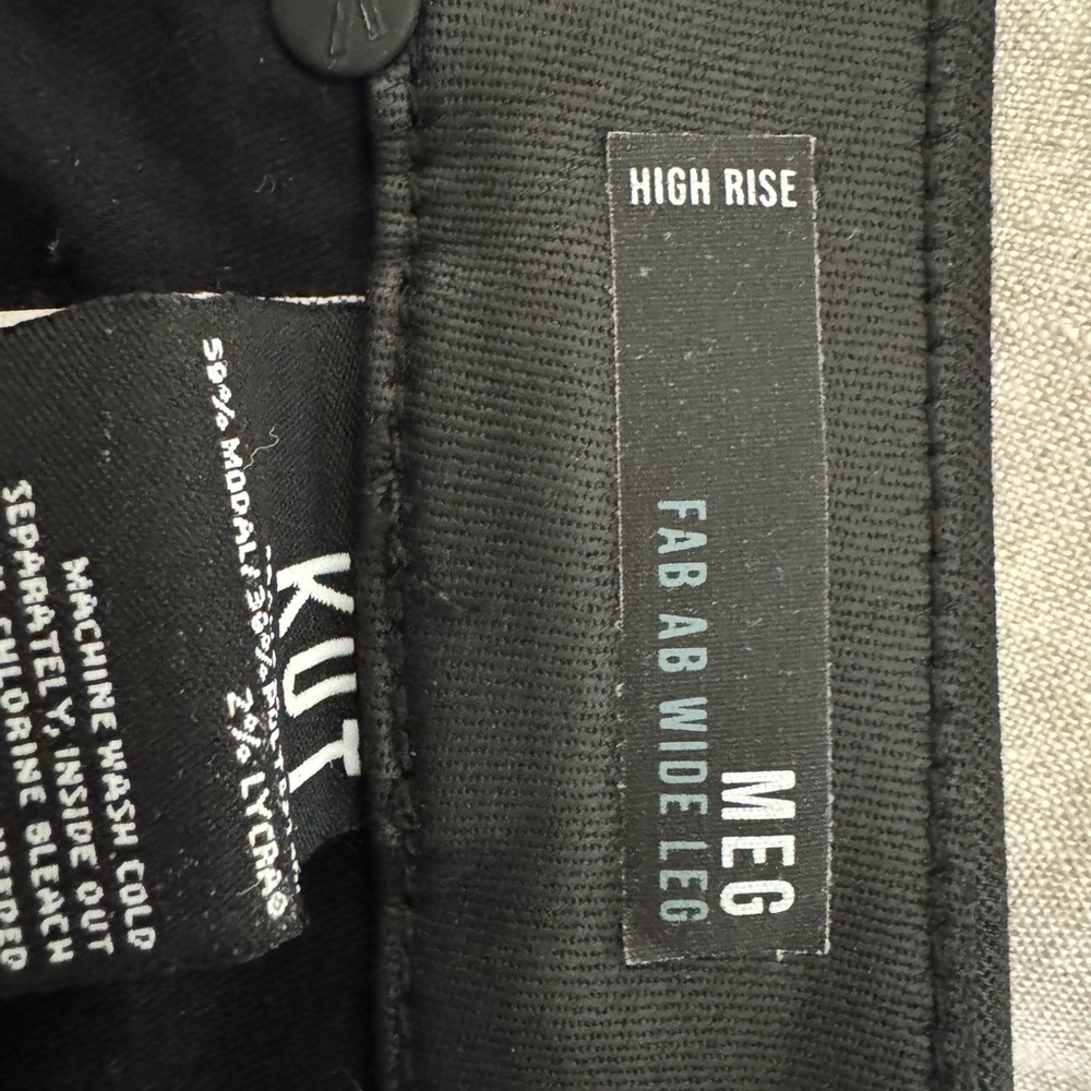 Kut from the Kloth Black Wide Leg Pants - Picture 11 of 12
